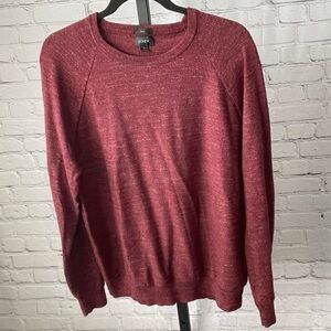J Crew Men's Slim Fit Red Crew Neck Sweater Size Large